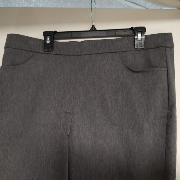 New Alfred Dunner Gray Allue Pull On Tummy Control Pants Size Women's 16 - Picture 2 of 3
